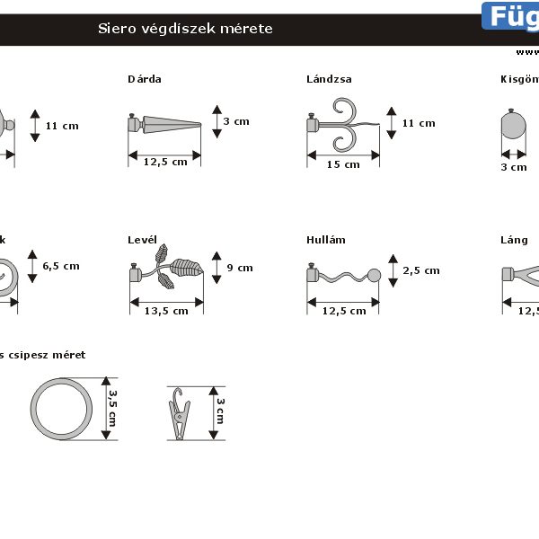 Siero karnis arany-fekete malacfarok véggel, egysoros, 160 cm